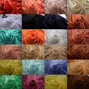 长丝乱麻布料 磨砂面料高质感乱麻雪纺 2400高捻 无弹力 不厚不透