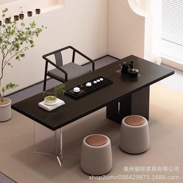 侘寂风实木茶桌意式极简亚克力悬浮泡茶桌可带茶盘公泡茶桌一体,商业/办公家具,茶台/茶桌,淘宝优惠券,粉丝福利购,淘宝优惠卷