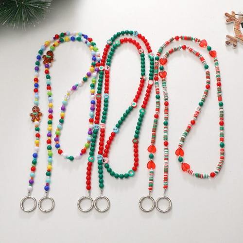 Clove 圣诞节系列手机链斜挎长款串珠手机壳挂绳款背带式小包链条