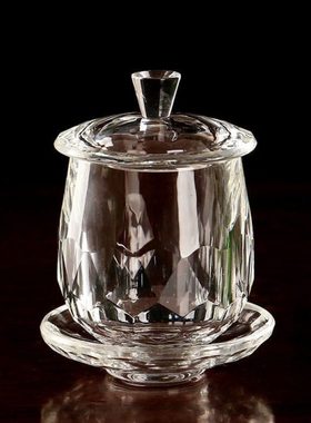 佛前供水杯供佛杯 水晶 供杯净水杯带盖玻璃透明圣水杯