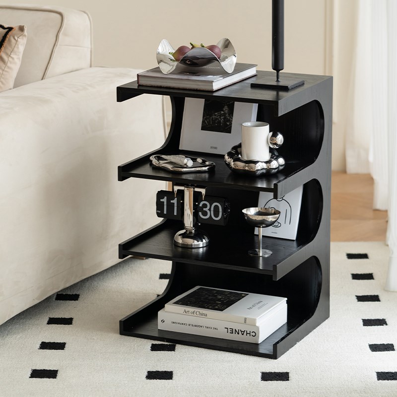 Nordic Sense北欧简约边几客厅J沙发角几中古风实木置物架