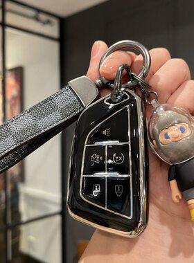专用凯迪拉克ct5钥匙套xt5车gt4壳ct6男xts扣ct4高档srx女ats xt4