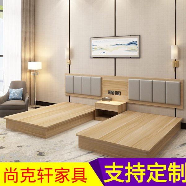 酒店床家具标间全套宾馆大床公寓商用客房公寓双床民宿板式床,商业/办公家具,成套酒店家具,淘宝优惠券,粉丝福利购,淘宝优惠卷