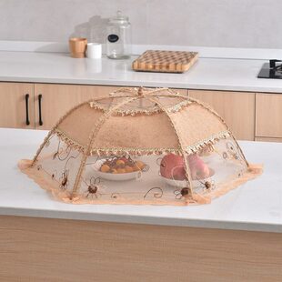 盖菜罩食物罩碗罩子饭菜罩折叠餐桌罩长方形大号防蝇罩圆形罩菜伞