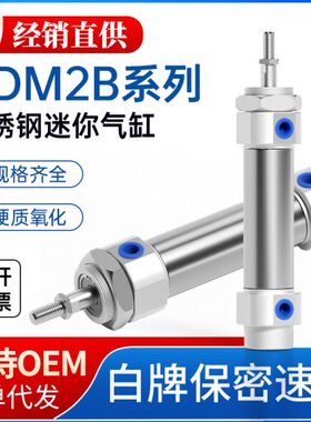 CDM2B不锈钢迷你气缸20气动25/32/40*50X75X100X125MF150汽缸200Z