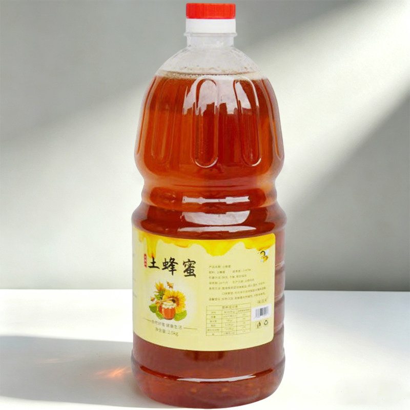5斤装土蜂蜜野生纯正天然农家自产百花大瓶桶装商用正宗蜂蜜2500g