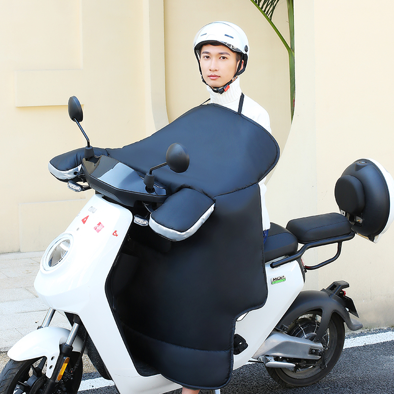 冬季电动车挡风被加绒加厚电瓶摩托车秋冬天电车防寒防雨水防风罩