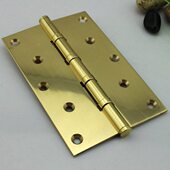 鸿瀛6寸加宽加厚亮金铜合页 轴承滚珠静音实木门大门合页