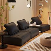 轻奢豆腐块懒人沙发单人榻榻米沙发客厅小户型奶油风休闲组合躺椅