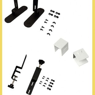 书桌办公桌金属免打孔洞洞板站立脚桌面夹屏风挂洞洞板支架配件