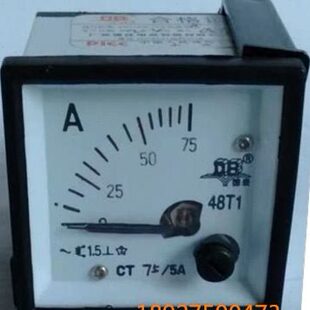 交流电流表48T1 100 广东德庆电表厂 德表 75A 48T1