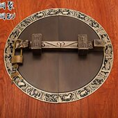 全铜实心门栓加长加厚锁扣 门闩插销老式 仿古中式 门插销纯铜明装