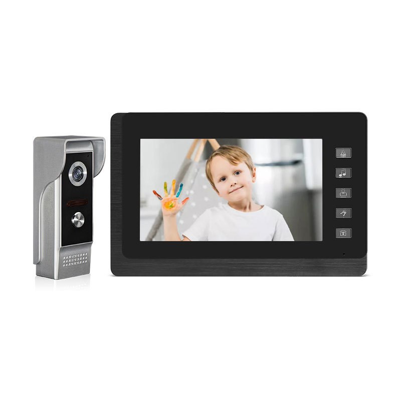 楼宇可视对讲门禁系统壁挂门铃室内机单元门小区别墅实时防盗监控