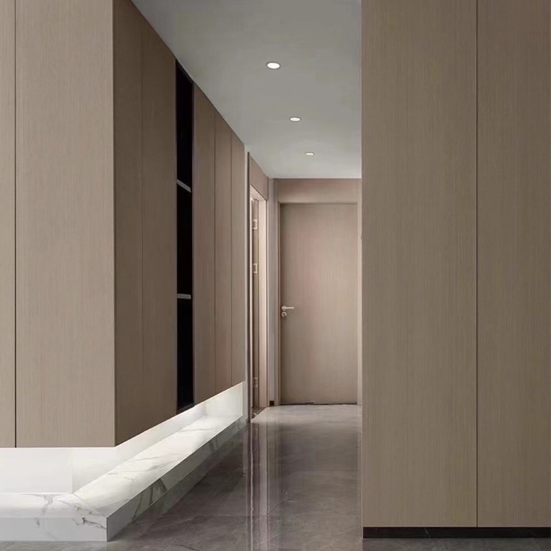 木饰面板免漆科定板银丝实木贴面装饰护墙uv板电视背景墙kd饰面板