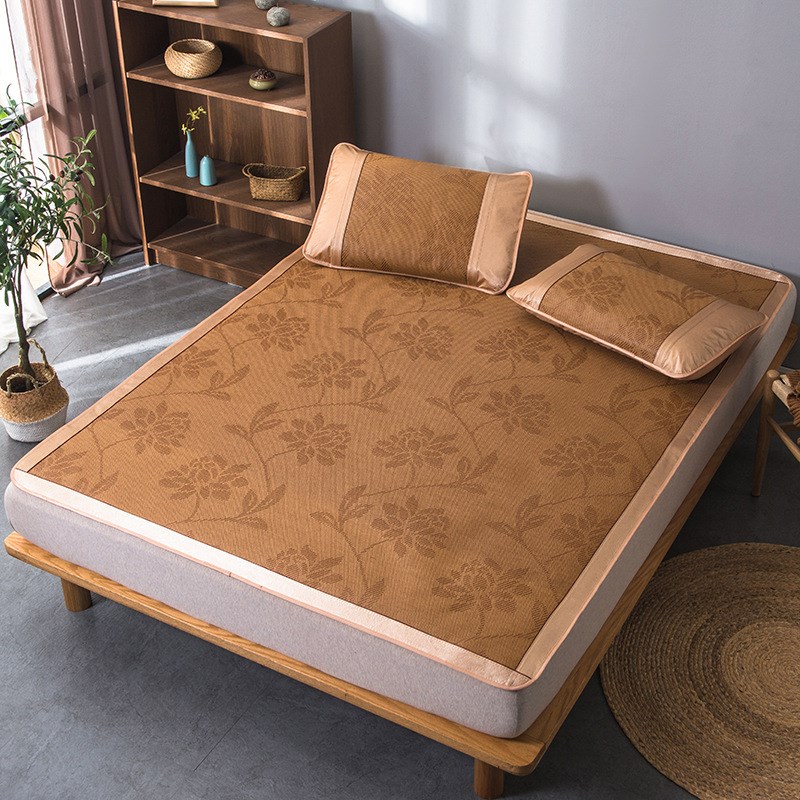 加厚藤席三件套1.8m2米冰丝1.5家用双人床学生宿舍凉席空调席