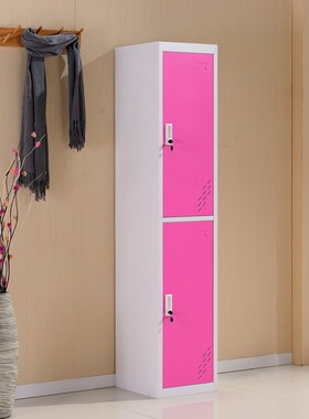 彩色更衣柜铁皮柜单一门二门储物柜四门员工柜多门带锁存包组合柜