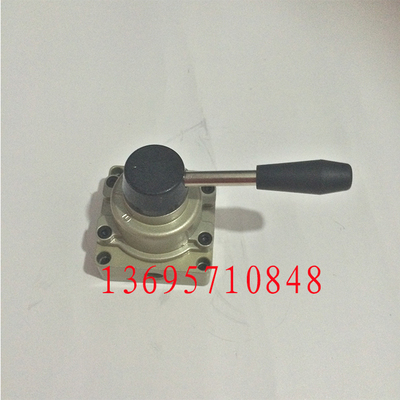 气动三位四通手转阀手动开关手板阀动换向阀人控气阀HV-02 03 04