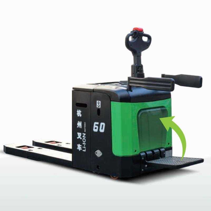 全电动搬运车2-6吨站驾步行式叉车地牛锂电电动叉车2吨