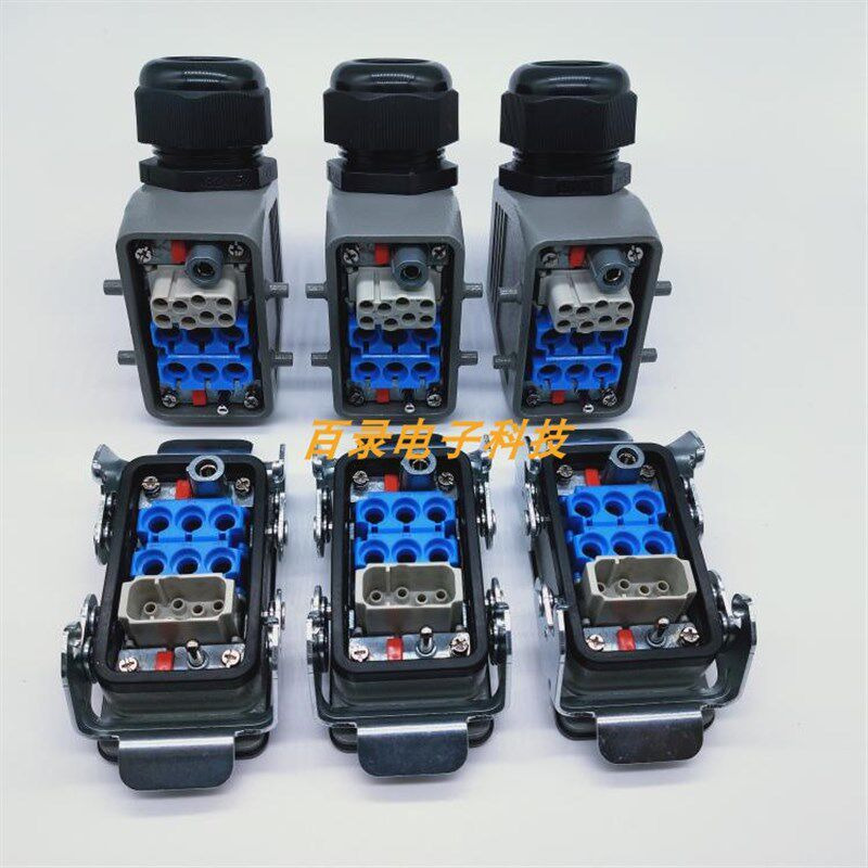 WEVEL威乐重载连接器8针6路气电一体组合 哈丁唯恩航空插头