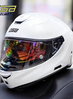 GSB T80摩托车头盔男女款全覆式双镜片机车安全赛车四季骑行全盔