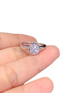 珠宝新e款s925银极简风ins风日常简约百搭戒指女欧美跨境款