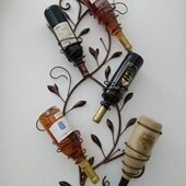 创意壁挂倒放红酒瓶架欧式 装 饰摆件挂件波尔多葡萄酒鸡尾酒架挂墙