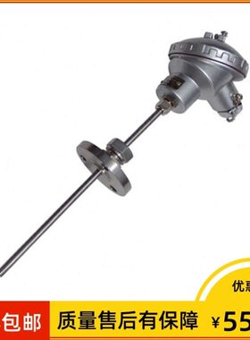 上海仪表 pt100热电阻 wzpk-533 Φ3*300mm 0-450℃ 卡套法兰dn15