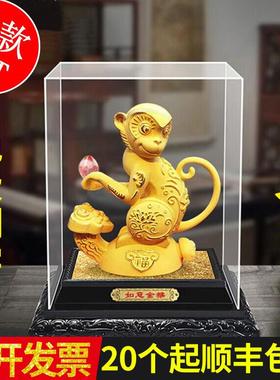 绒沙金创意生肖金猴摆件开业乔迁礼品猴子摆件猴年贺岁家居工艺品