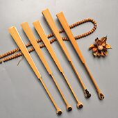 文玩折扇A级9.5寸玉竹扇骨和尚头水磨司玉扇镶嵌扇子苏州制作