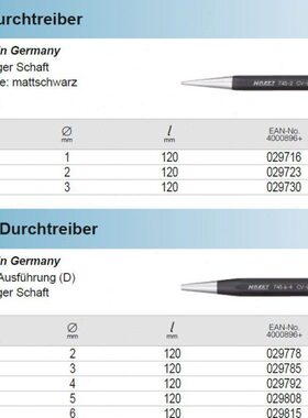 德国哈蔡特 HAZET 中心冲 冲子 745-2 3 745a-2 3 4 5 6进口工具