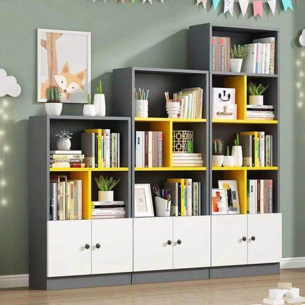 田园书柜书架置物柜多层收纳柜学生办公靠墙组合柜客厅卧室储物柜