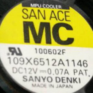 109X6512H1186 SAN 109X6512A1146 6.5厘米CPU风扇 12V ACE