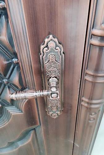 豪华防盗门拉手大门锁把手对开门双开门通用型仿黄红铜锌合金手柄