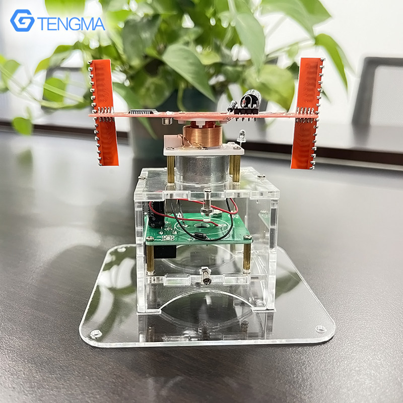 十字旋转双色LED显示屏透明亚克力外壳DIY焊接套件送程序51单片机