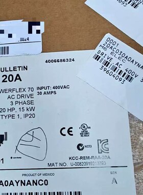 AB罗克韦尔变频器20AC030A0AYNANC0/20AC022A0AYNANC0