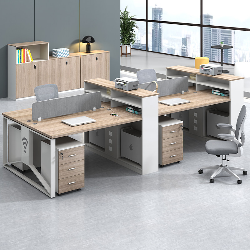 职员办公桌椅组合工位员工简约现代双人四人六人位创意财务办公桌