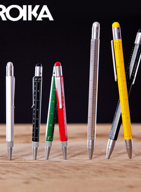 德国Troika多功能工具笔迷你小螺丝刀 建筑师圆珠笔 水平仪刻度尺