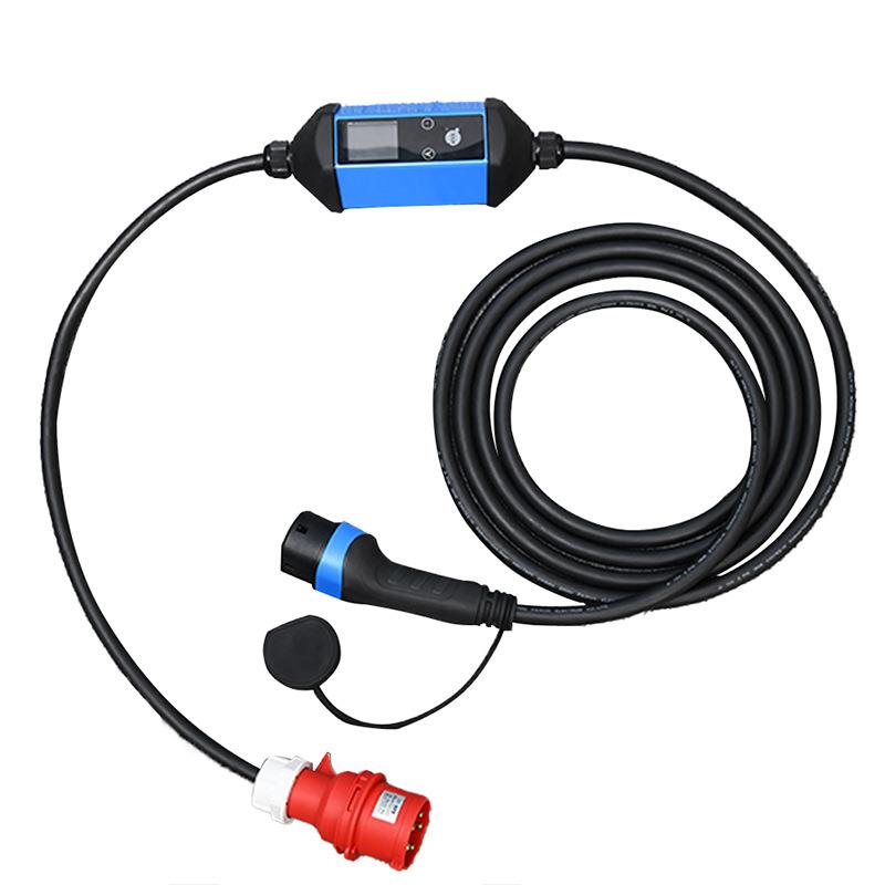 新能源汽车充电器16A单三相家用便携式充电器3.3kw免接地线充电器