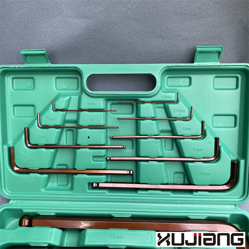 13件盒装加长内六角中长球头六角螺丝刀S2发红内六角扳手套装批发