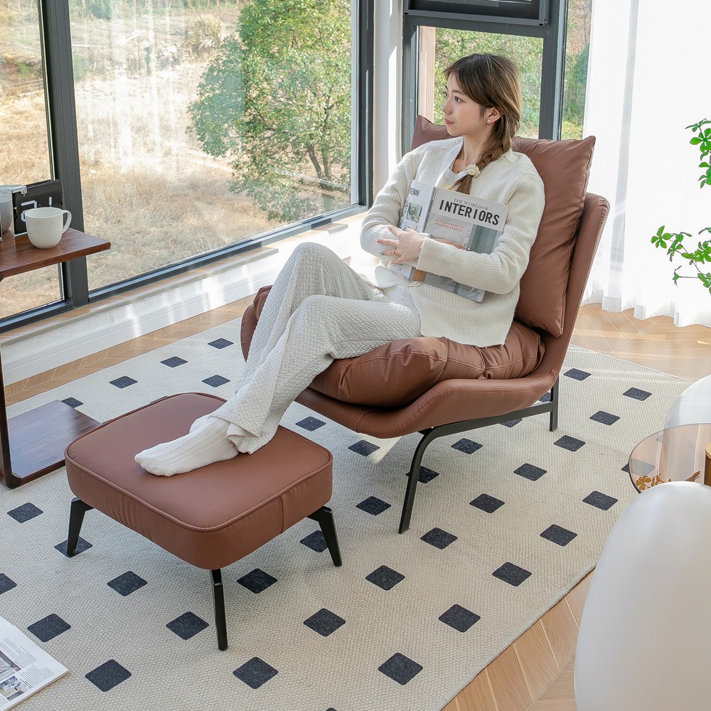 单人沙发椅懒人阳台现代简约意式休闲椅客厅阳台老虎设计师躺椅