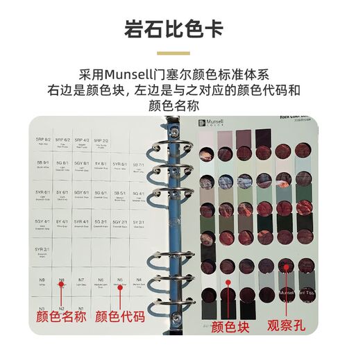 岩石比色卡国际标准防水美国门塞尔Munsell矿石比色卡地质比色卡