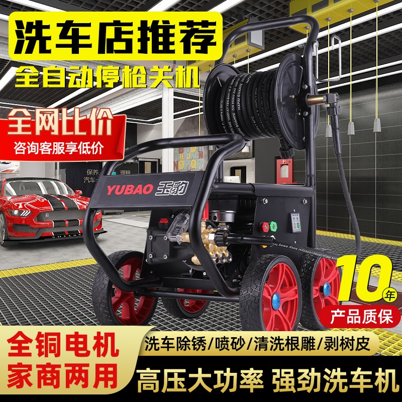 高压洗车机220V商用养殖场专用大功率清洗机水枪强力工业级抢水泵