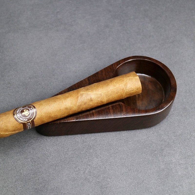 雪茄烟灰缸黑檀实木便携个性时尚烟灰缸客厅家用灭烟器烟灰缸