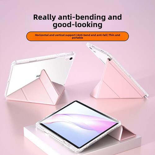 Y型七折适用于华为平板matepad11.5 5s带笔槽保护壳2024 Smart Matepadair12保护壳透明Pro 12.2英寸全包防摔