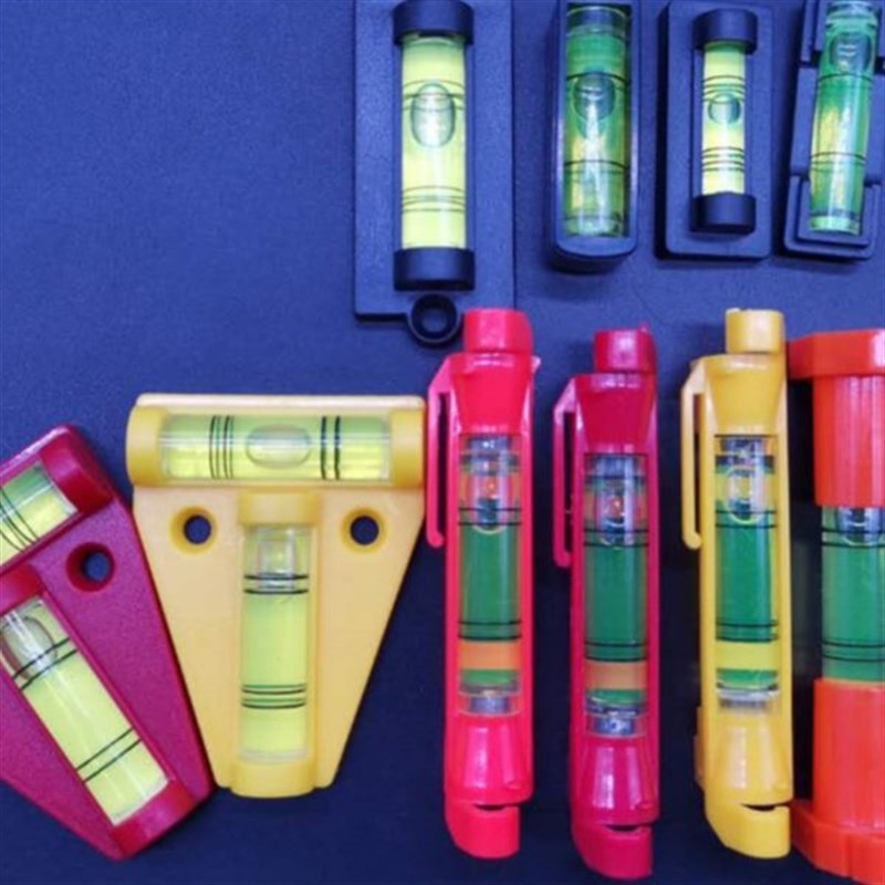 水平仪绿光水泡珠圆柱带磁高精度迷你水准泡高Q精度平衡万向水平