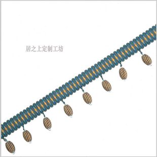 【一米价】57mm花边桌旗窗帘云之梦系列勒丝珠居家装饰花带简约
