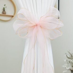 创意窗帘绑带一对装法式蝴蝶结扣环束带纱帘捆绑系绳扎带装饰配件