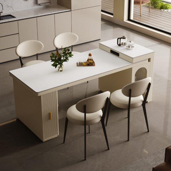 2025岩板岛台餐桌一体现简约家用厨房多功能带电磁炉可伸缩岛台,住宅家具,岛台餐桌,淘宝优惠券,粉丝福利购,淘宝优惠卷