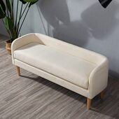 北欧实木床边沙发长凳卧室床尾凳轻奢客厅沙发小户型有扶手床前凳