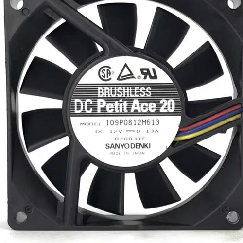 原装三洋 Sanyo 109P0812M613 8020 DC12V 0.13a 8cm 散热风扇